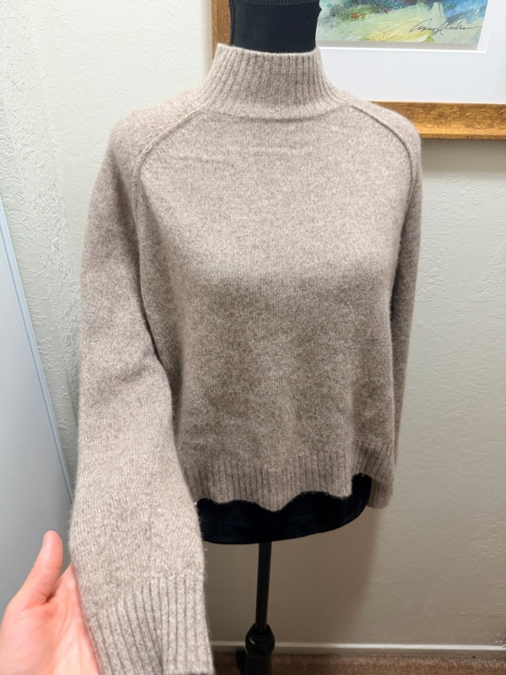 COLLABORATION JULES CASHMERE SWEATER - XS tan sweater - Picture 4 of 7